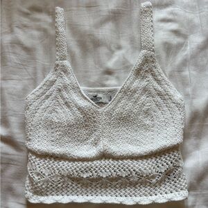 Hollister White Knit Top